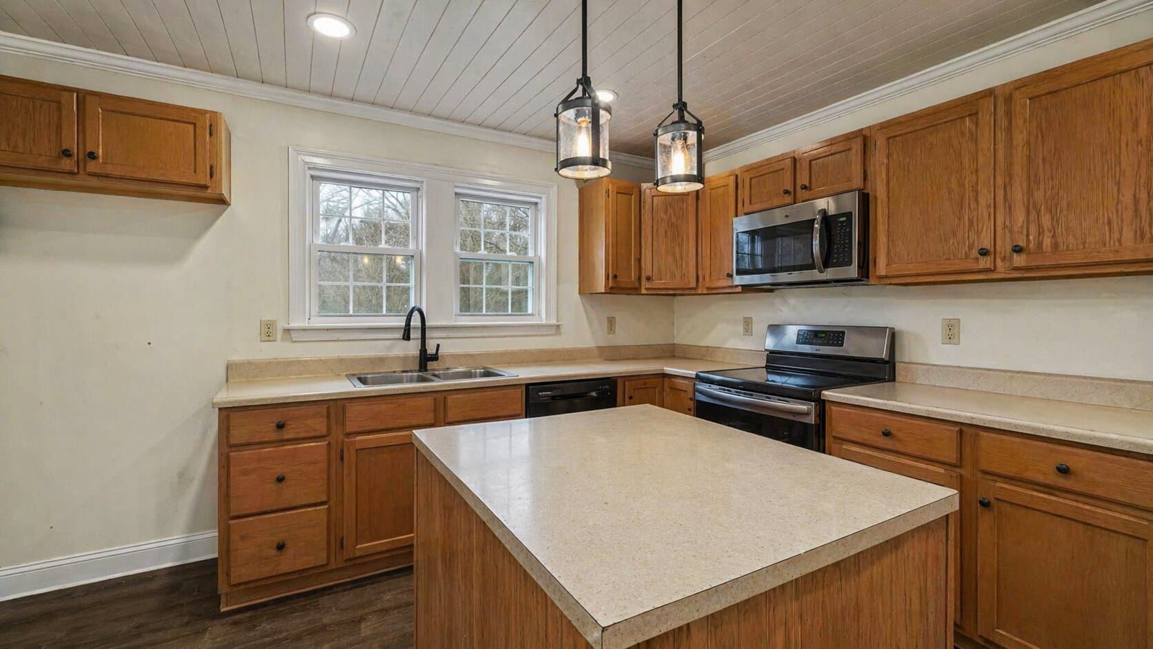 Before: original galley kitchen in Albany, NY